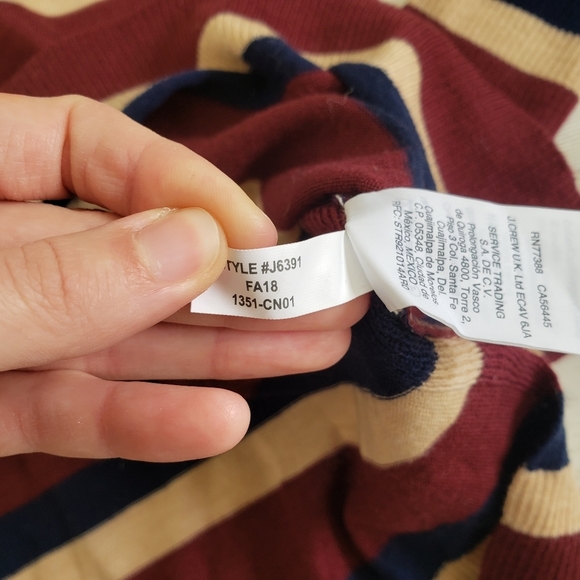 J.Crew 365 Merino Wool Striped Turtleneck Sweater Size Extra Small - Picture 7 of 7